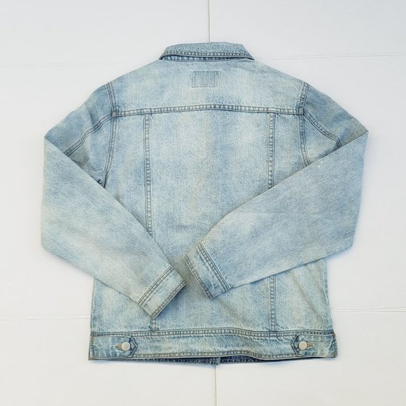 New GUESS Men's Light Blue Denim Jacket sz S - Picture 6 of 7